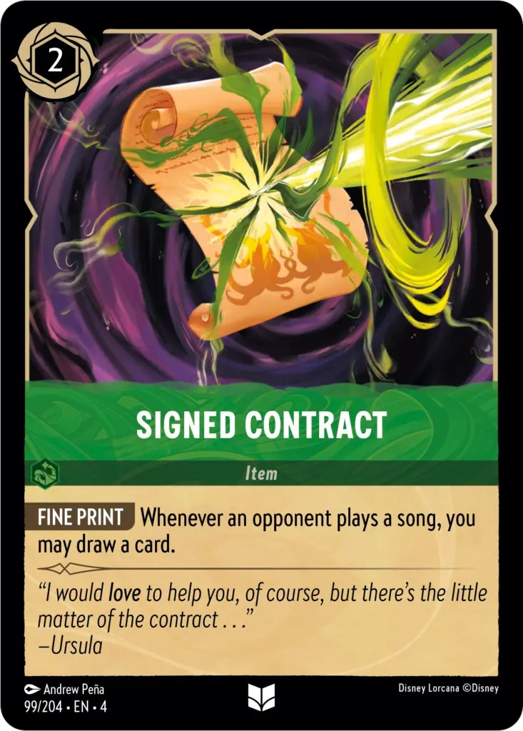 Signed Contract (99/204) [Ursula's Return] | Game Master's Emporium (The New GME)