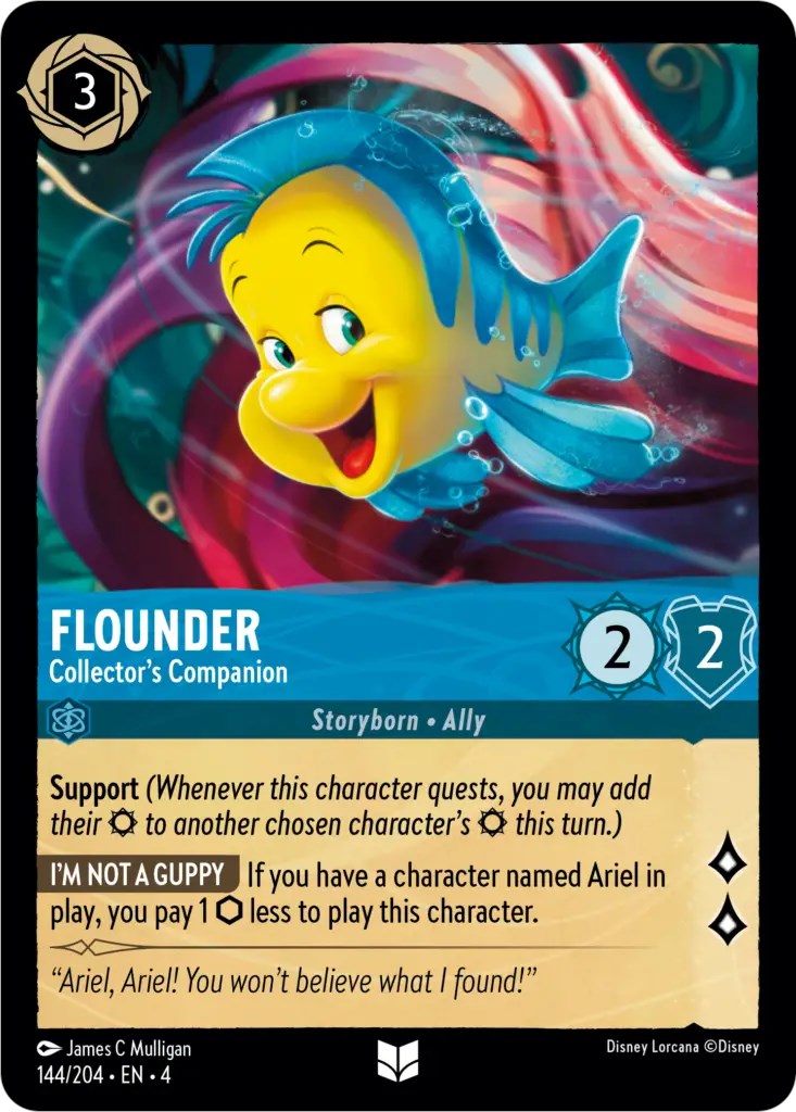 Flounder - Collector's Companion (144/204) [Ursula's Return] | Game Master's Emporium (The New GME)