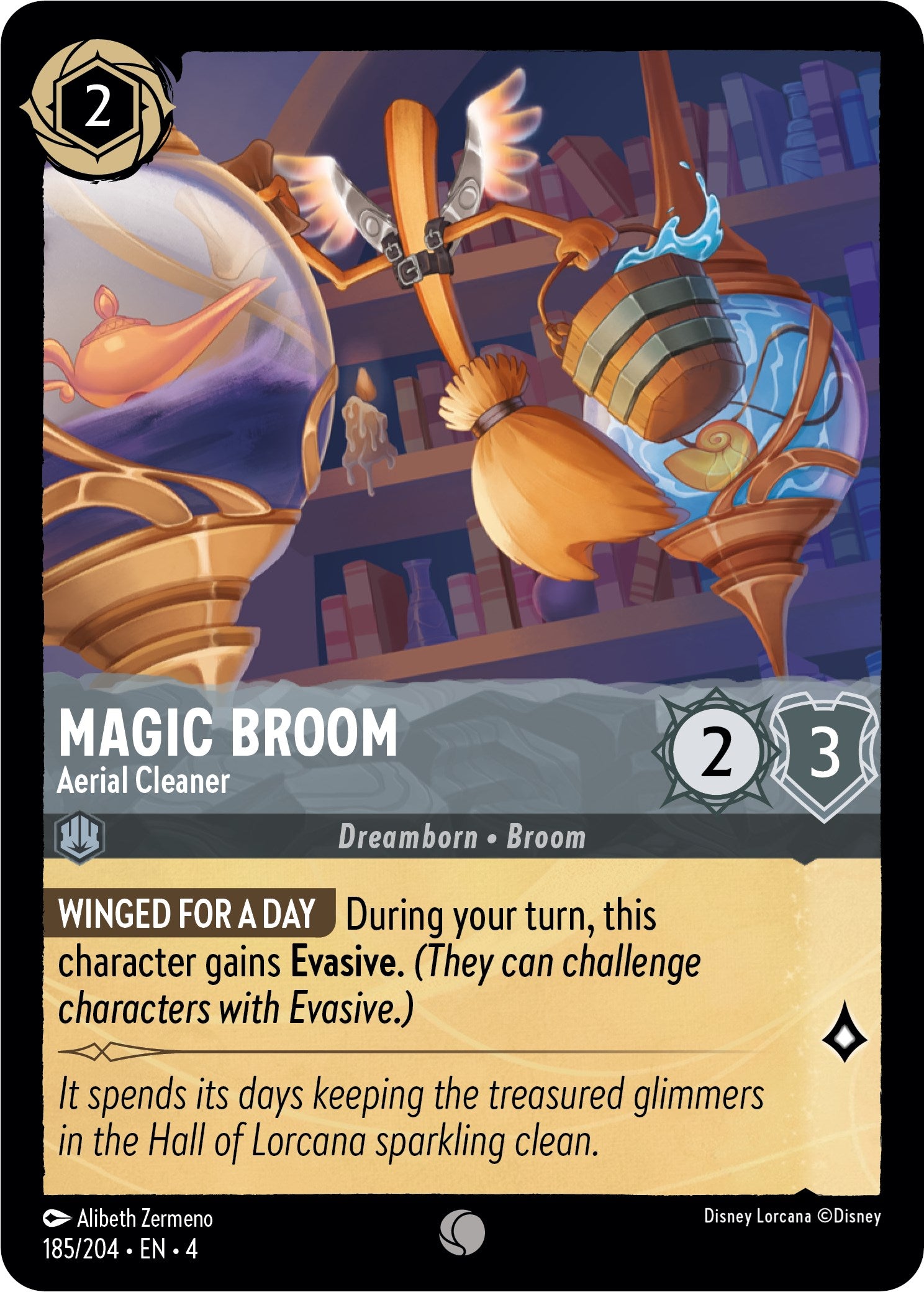 Magic Broom - Aerial Cleaner (185/204) [Ursula's Return] | Game Master's Emporium (The New GME)