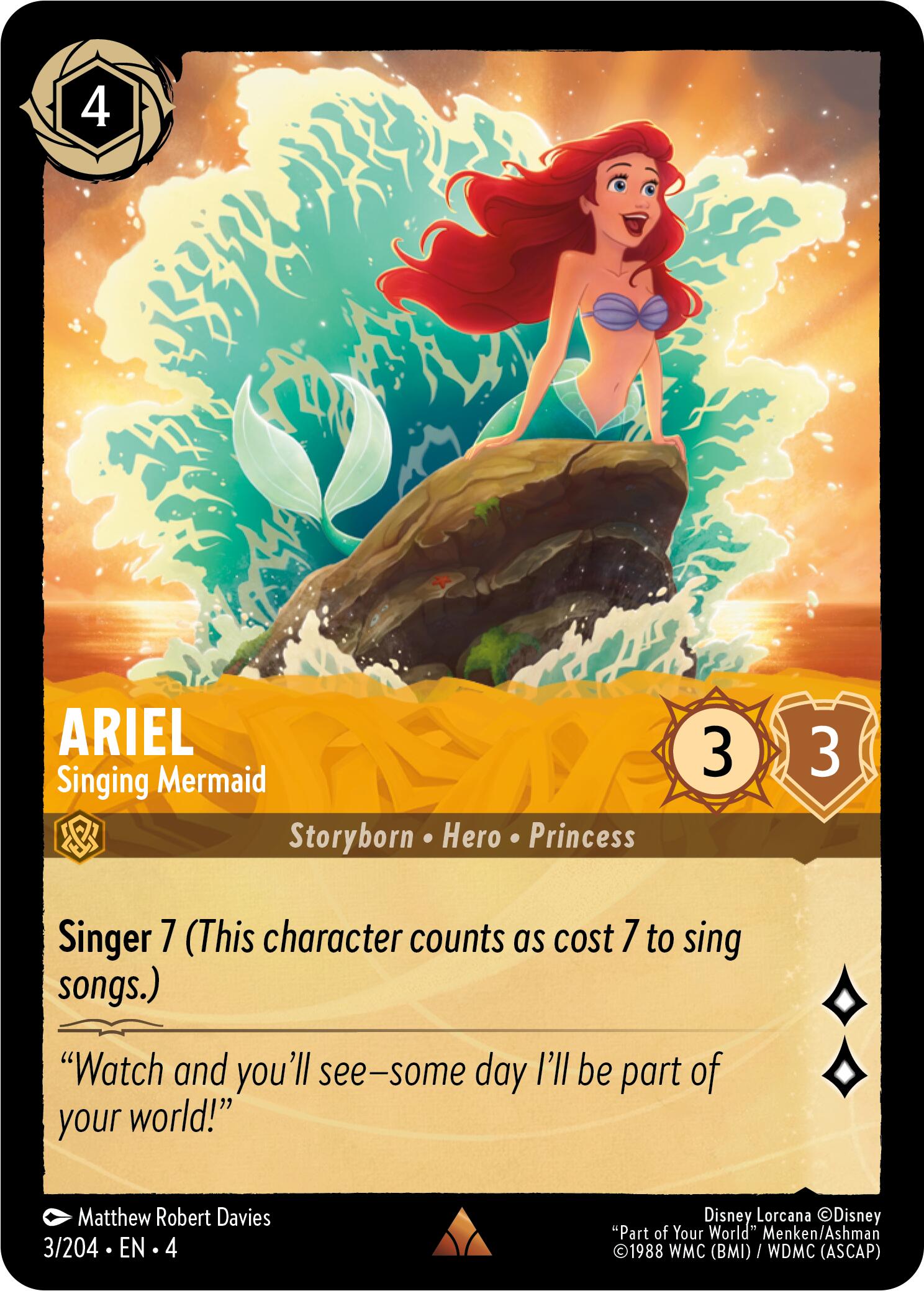 Ariel - Singing Mermaid (3/204) [Ursula's Return] | Game Master's Emporium (The New GME)