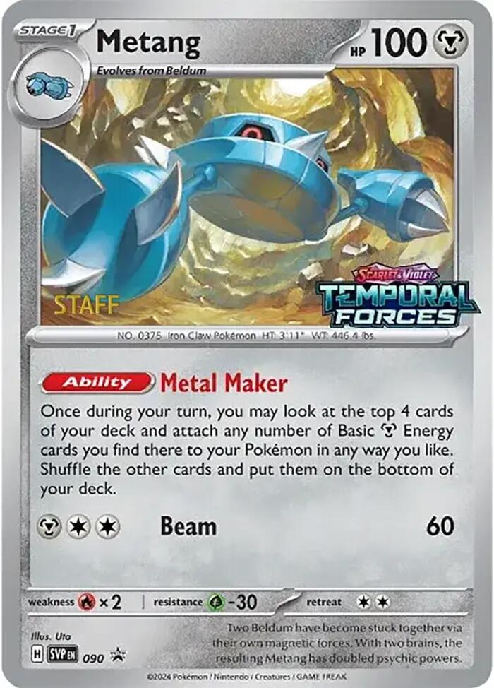 Metang (090) (Staff Prerelease Promo) [Scarlet & Violet: Black Star Promos] | Game Master's Emporium (The New GME)