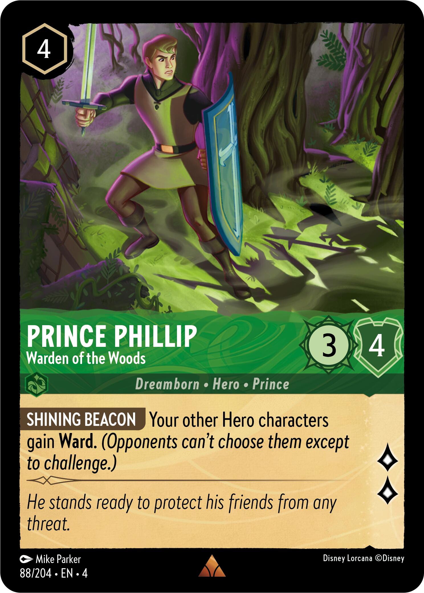 Prince Phillip - Warden of the Woods (88/204) [Ursula's Return] | Game Master's Emporium (The New GME)
