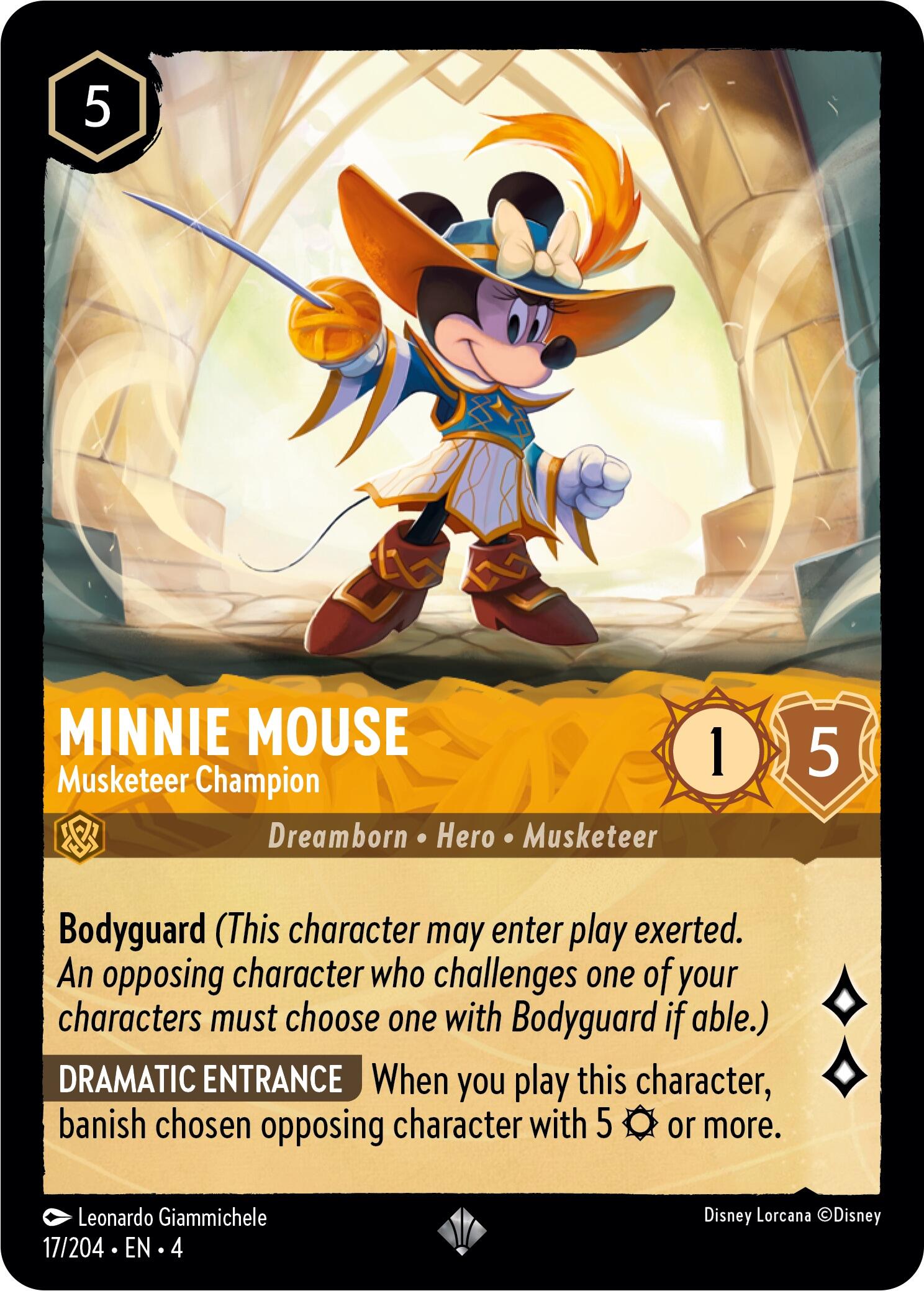 Minnie Mouse - Musketeer Champion (17/204) [Ursula's Return] | Game Master's Emporium (The New GME)