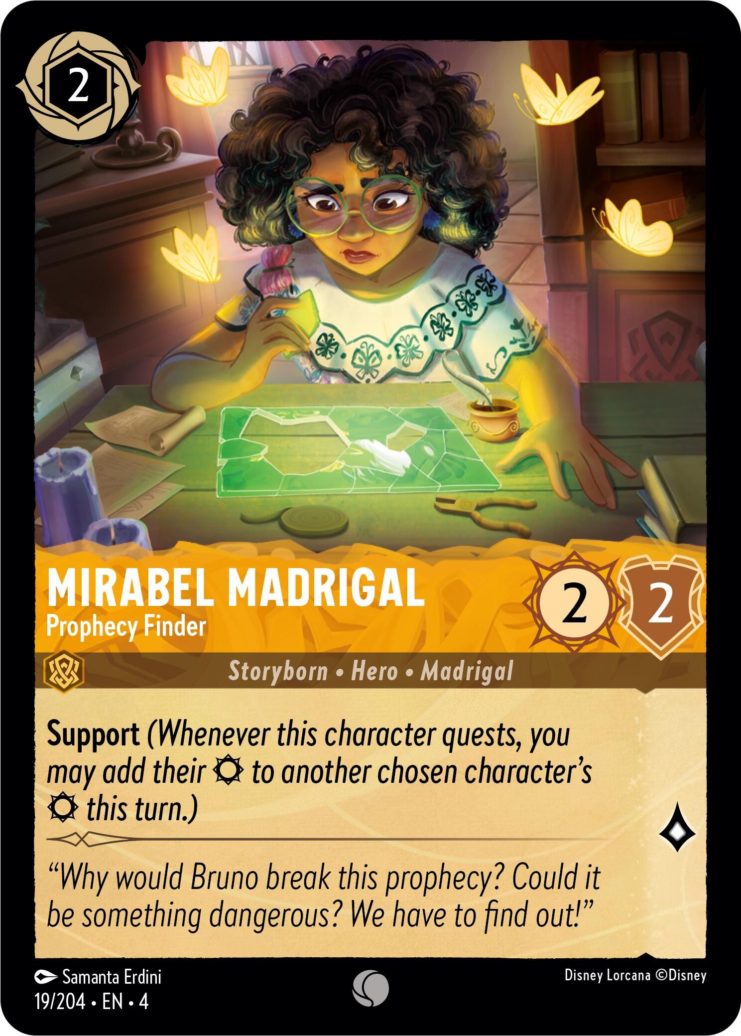 Mirabel Madrigal - Prophecy Finder (19/204) [Ursula's Return] | Game Master's Emporium (The New GME)