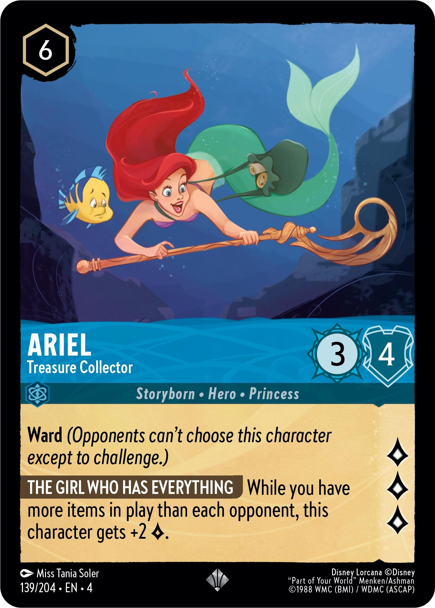 Ariel - Treasure Collector (139/204) [Ursula's Return] | Game Master's Emporium (The New GME)