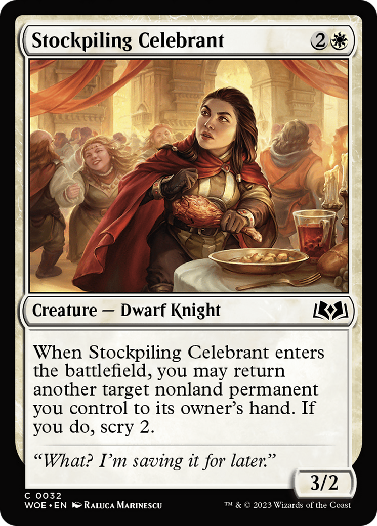Stockpiling Celebrant [Wilds of Eldraine] | Game Master's Emporium (The New GME)