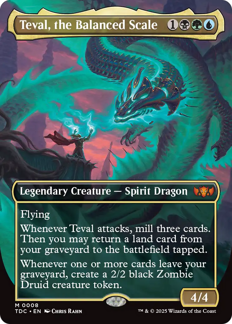 Teval, the Balanced Scale (Borderless) [Tarkir: Dragonstorm Commander] | Game Master's Emporium (The New GME)