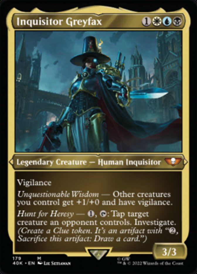 Inquisitor Greyfax (Display Commander) (Surge Foil) [Warhammer 40,000] | Game Master's Emporium (The New GME)