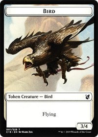 Bird (001) // Sculpture Double-Sided Token [Commander 2019 Tokens] | Game Master's Emporium (The New GME)