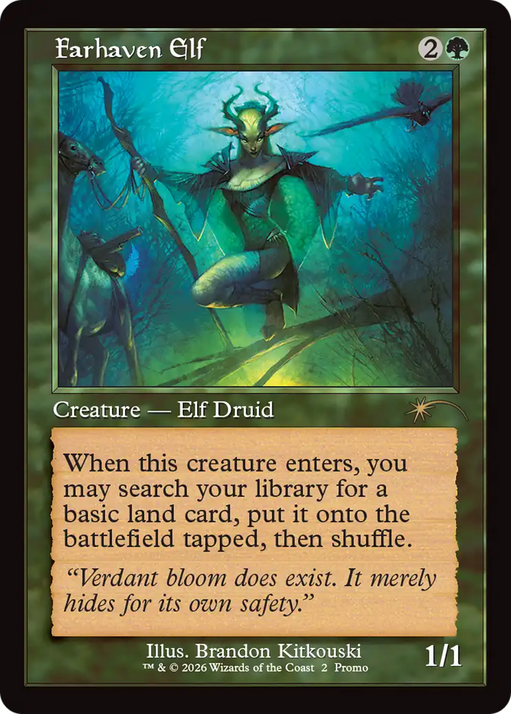 Farhaven Elf (Retro Frame) [Wizards Play Network 2026] | Game Master's Emporium (The New GME)