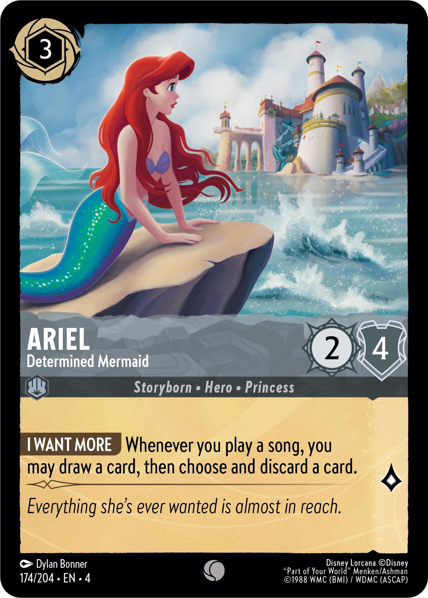 Ariel - Determined Mermaid (174/204) [Ursula's Return] | Game Master's Emporium (The New GME)