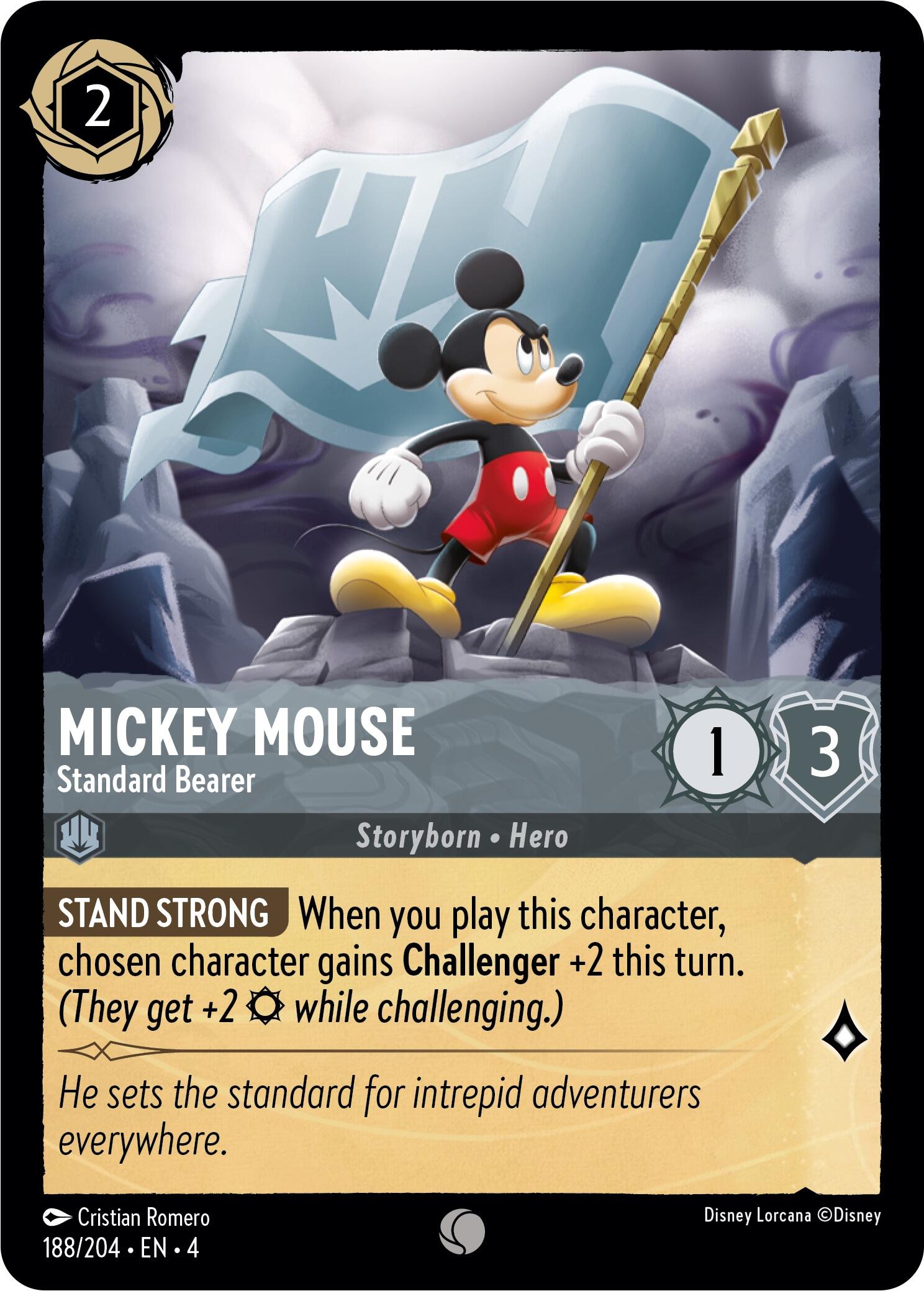 Mickey Mouse - Standard Bearer (188/204) [Ursula's Return] | Game Master's Emporium (The New GME)