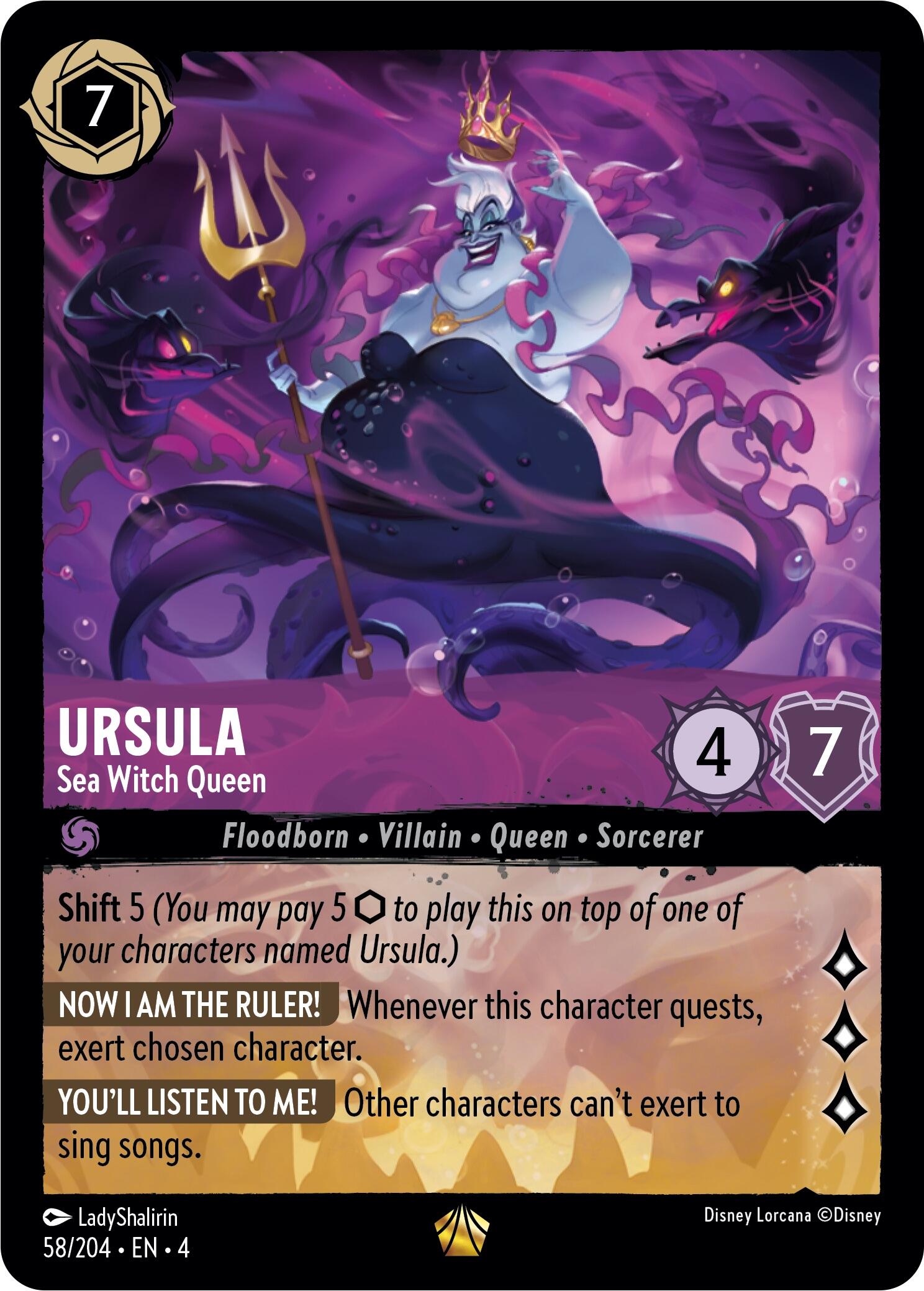 Ursula - Sea Witch Queen (58/204) [Ursula's Return] | Game Master's Emporium (The New GME)