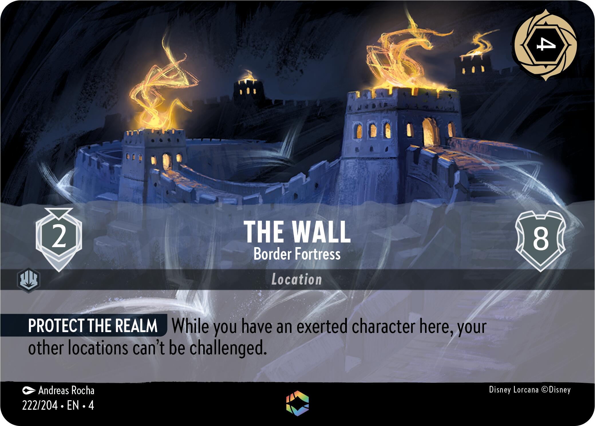The Wall - Border Fortress (Enchanted) (222/204) [Ursula's Return] | Game Master's Emporium (The New GME)