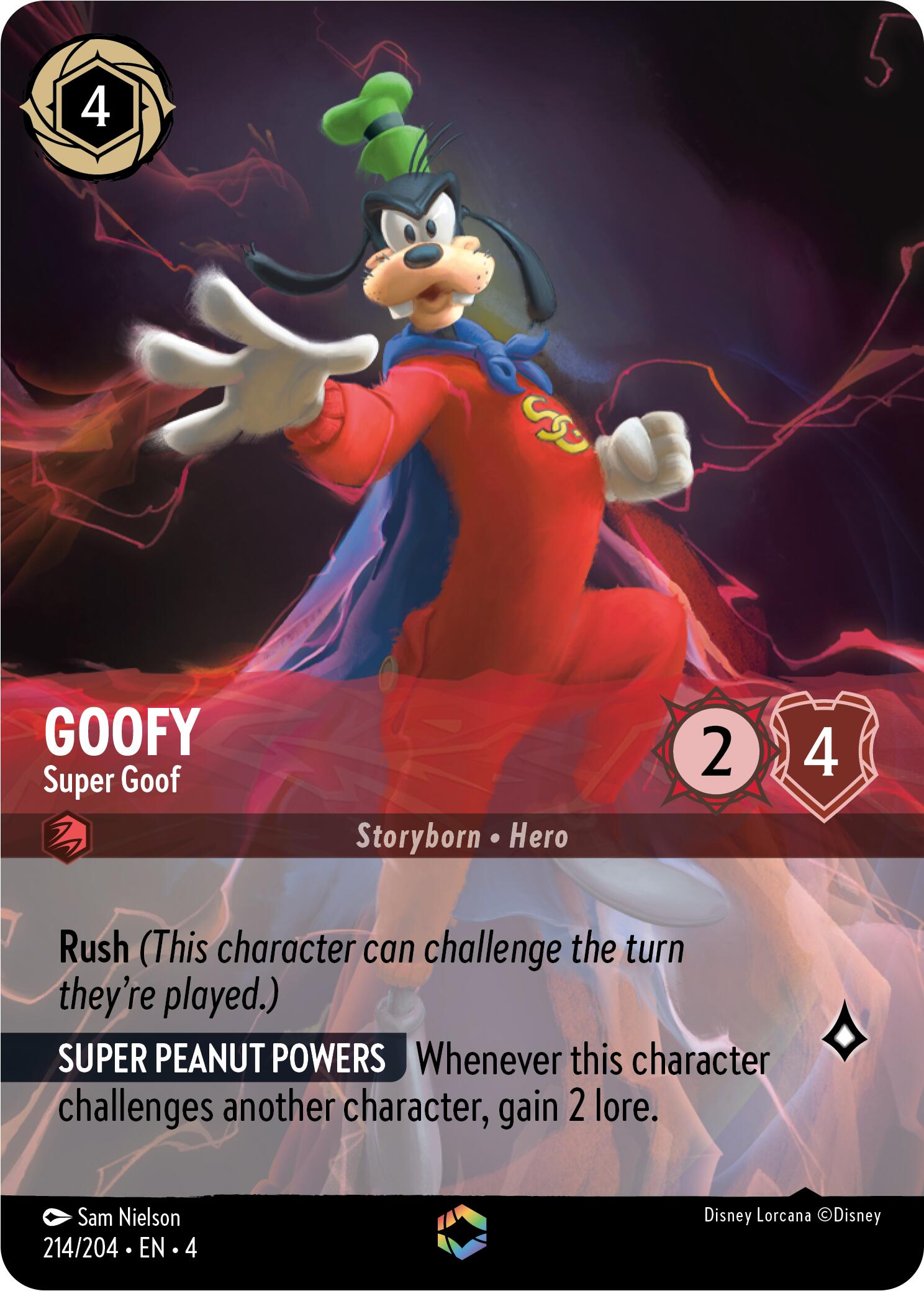 Goofy - Super Goof (Enchanted) (214/204) [Ursula's Return] | Game Master's Emporium (The New GME)
