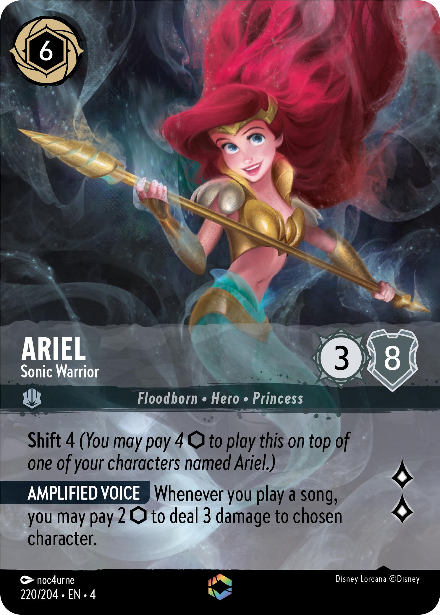 Ariel - Sonic Warrior (Enchanted) (220/204) [Ursula's Return] | Game Master's Emporium (The New GME)