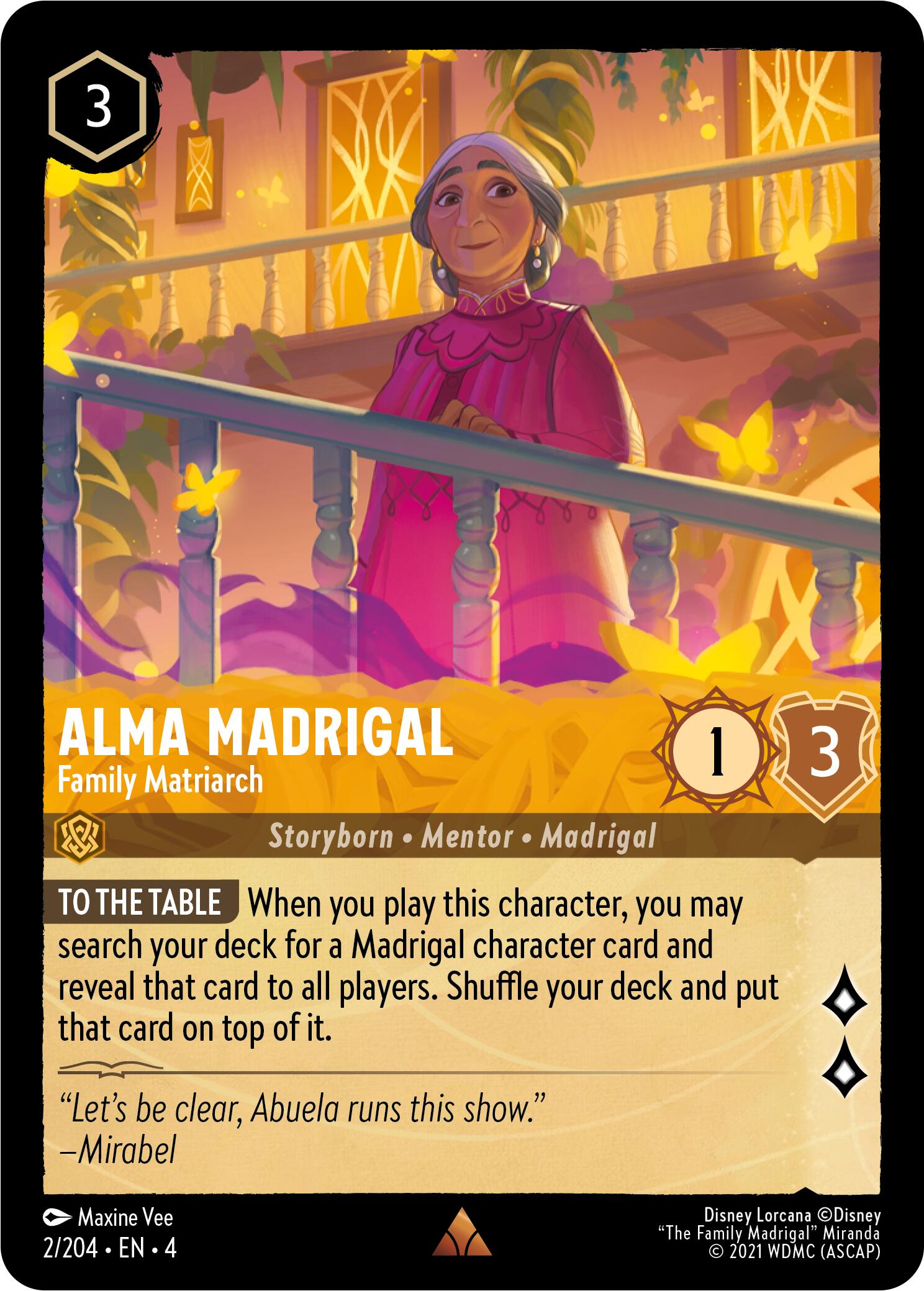Alma Madrigal - Family Matriarch (2/204) [Ursula's Return] | Game Master's Emporium (The New GME)