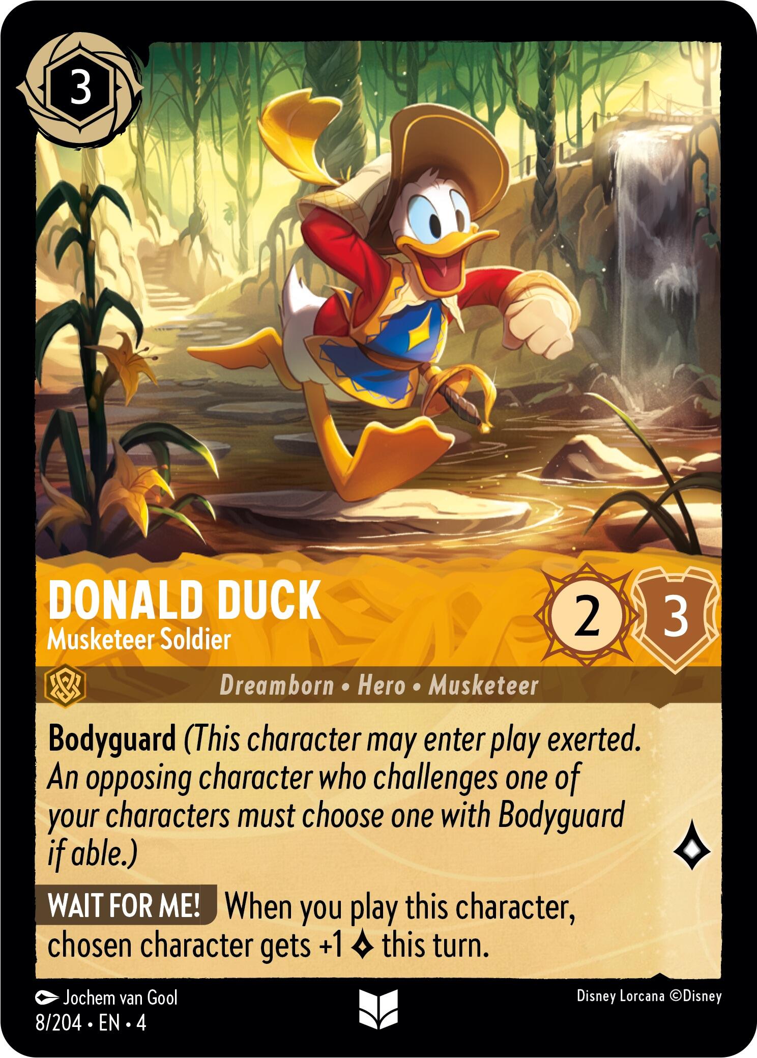 Donald Duck - Musketeer Soldier (8/204) [Ursula's Return] | Game Master's Emporium (The New GME)