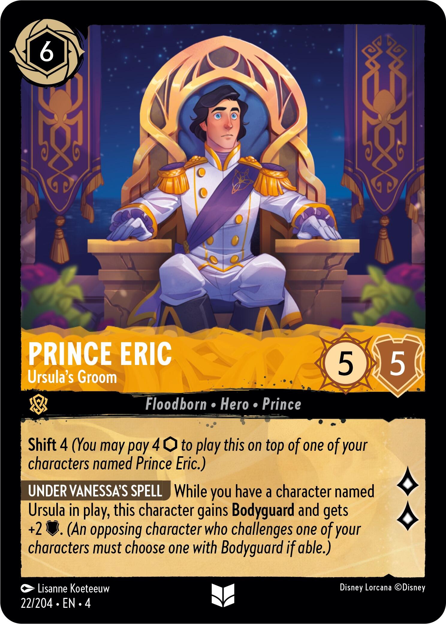 Prince Eric - Ursula's Groom (22/204) [Ursula's Return] | Game Master's Emporium (The New GME)