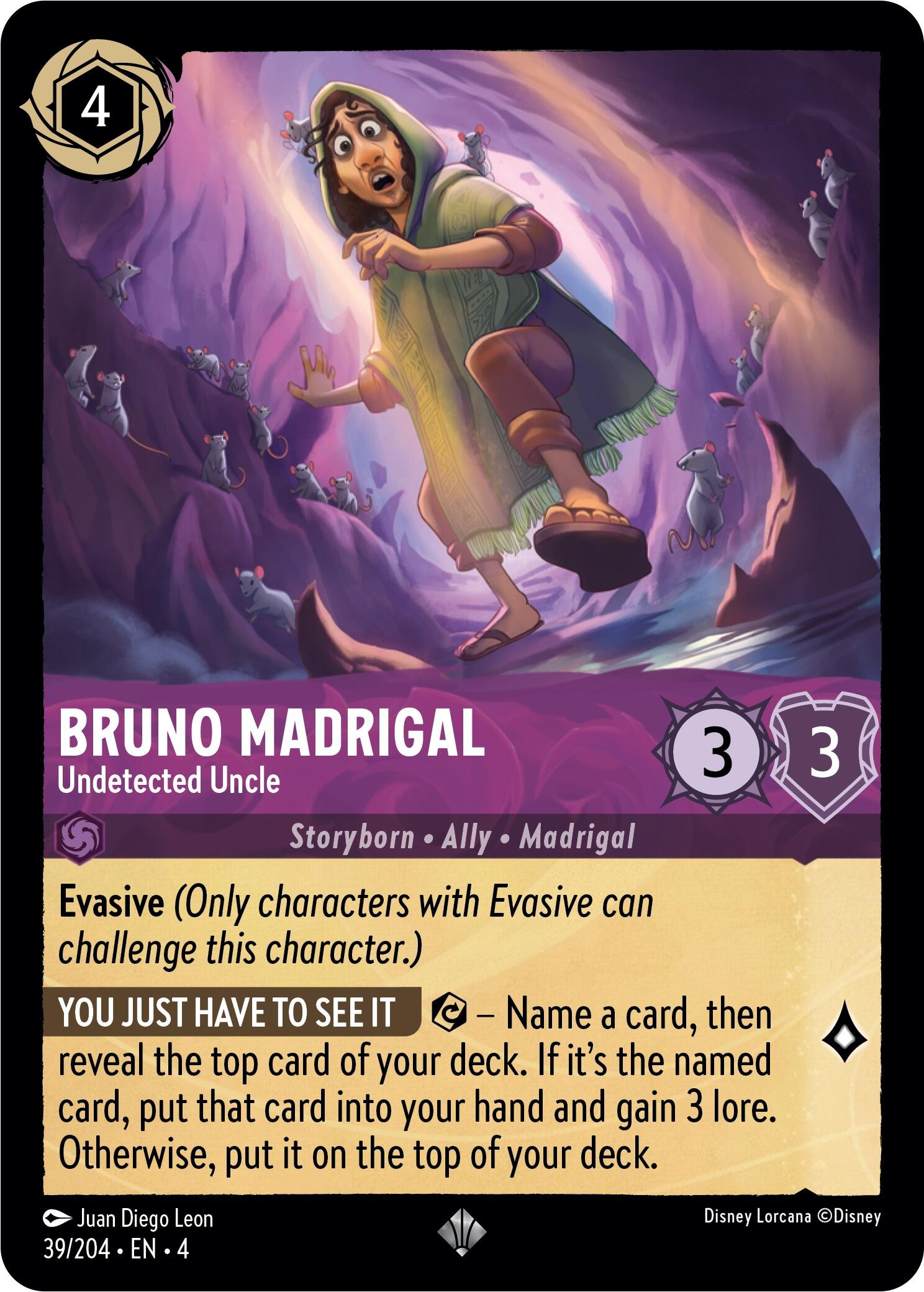 Bruno Madrigal - Undetected Uncle (39/204) [Ursula's Return] | Game Master's Emporium (The New GME)