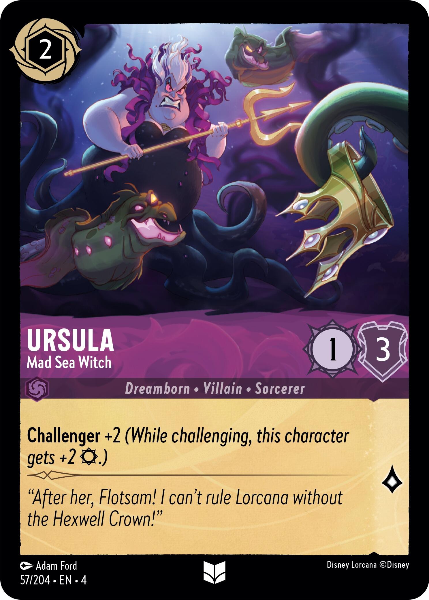 Ursula - Mad Sea Witch (57/204) [Ursula's Return] | Game Master's Emporium (The New GME)