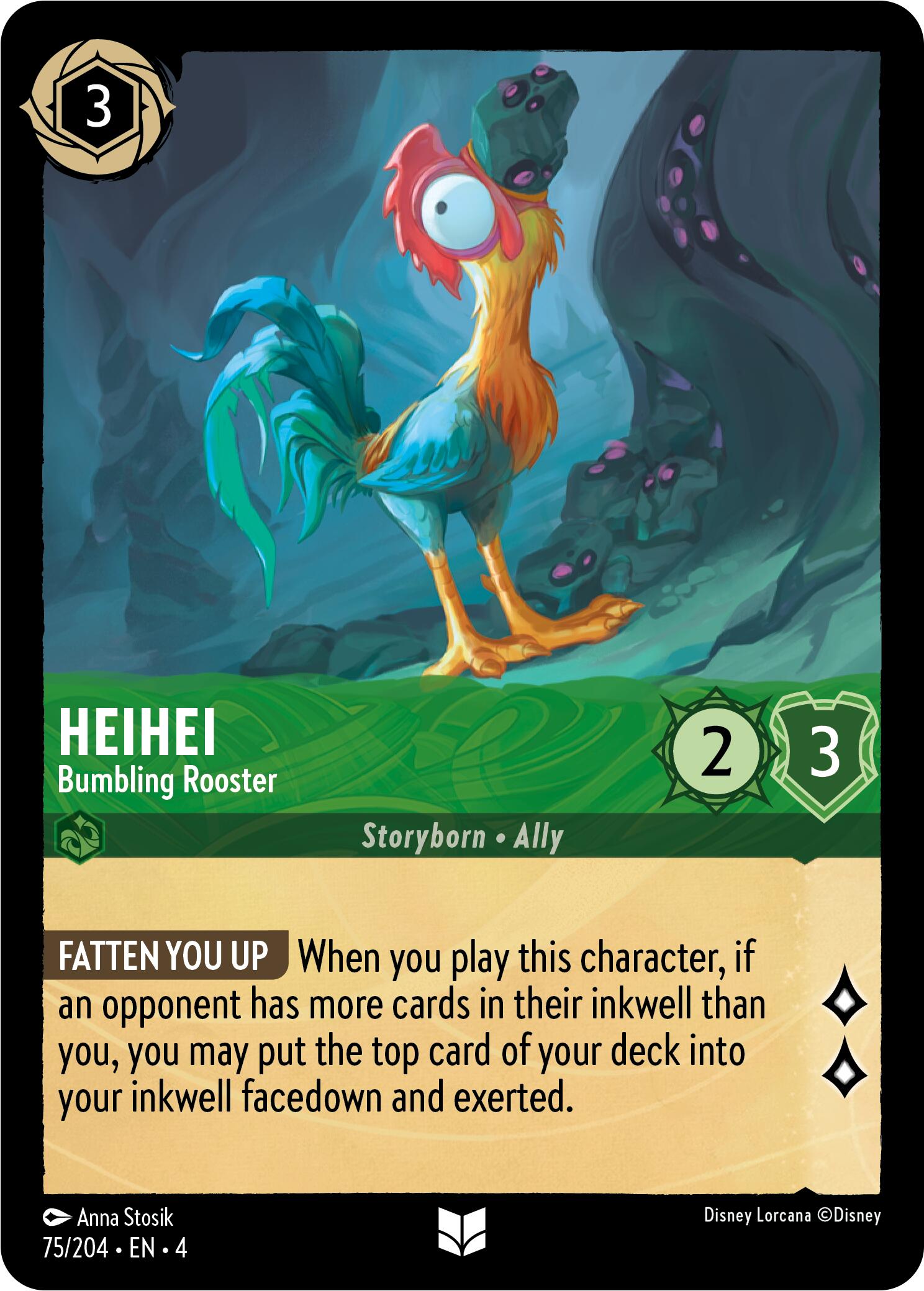 Heihei - Bumbling Rooster (75/204) [Ursula's Return] | Game Master's Emporium (The New GME)