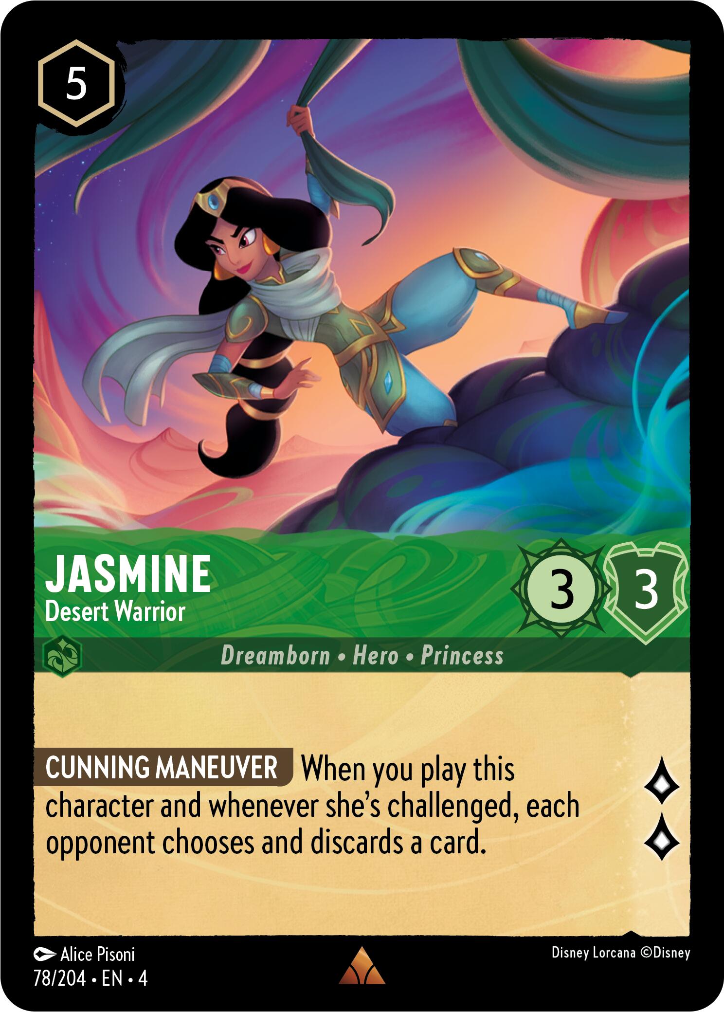 Jasmine - Desert Warrior (78/204) [Ursula's Return] | Game Master's Emporium (The New GME)