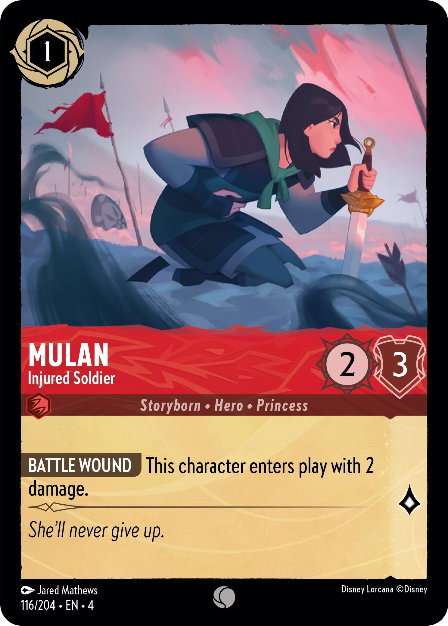 Mulan - Injured Soldier (116/204) [Ursula's Return] | Game Master's Emporium (The New GME)