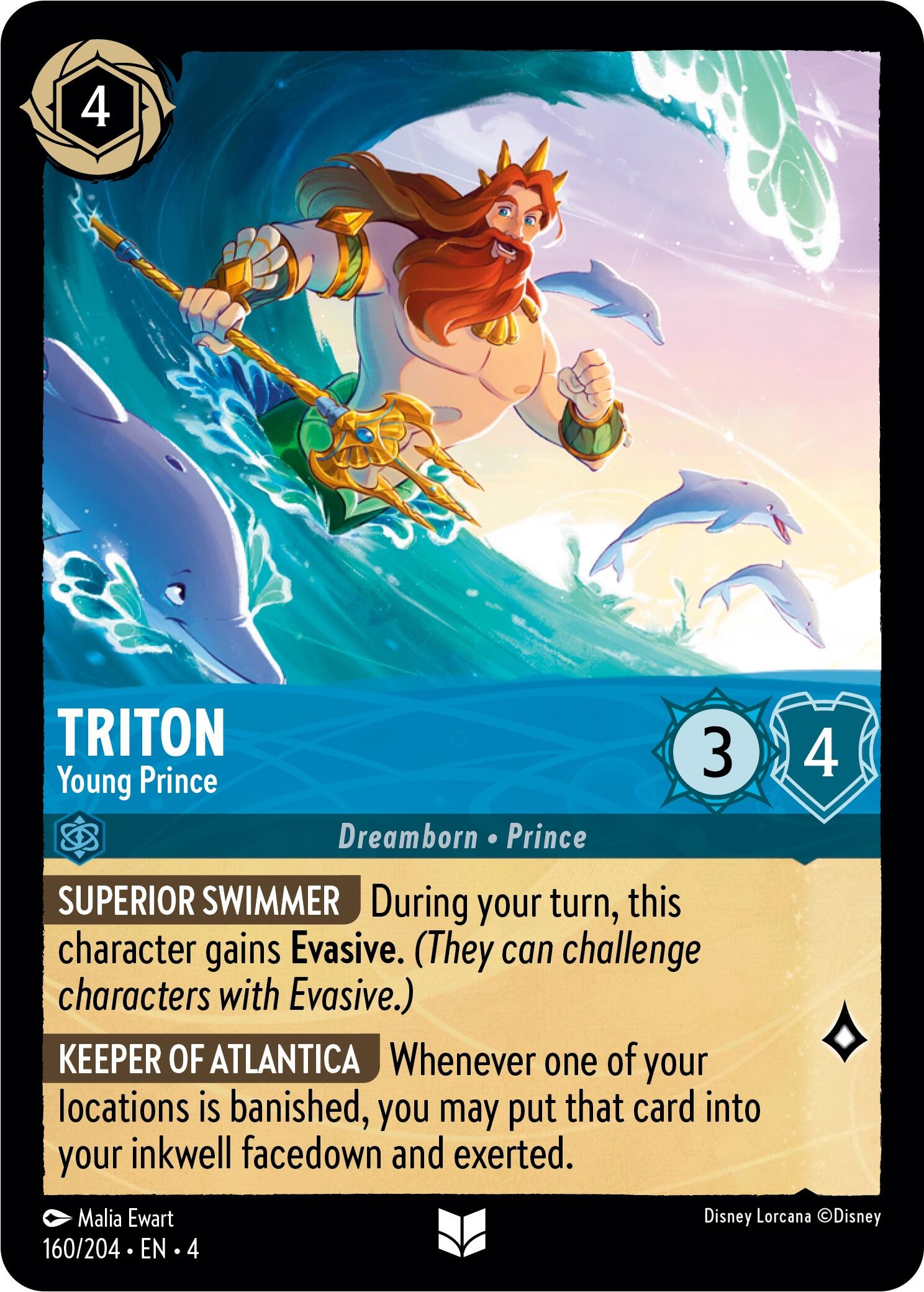 Triton - Young Prince (160/204) [Ursula's Return] | Game Master's Emporium (The New GME)