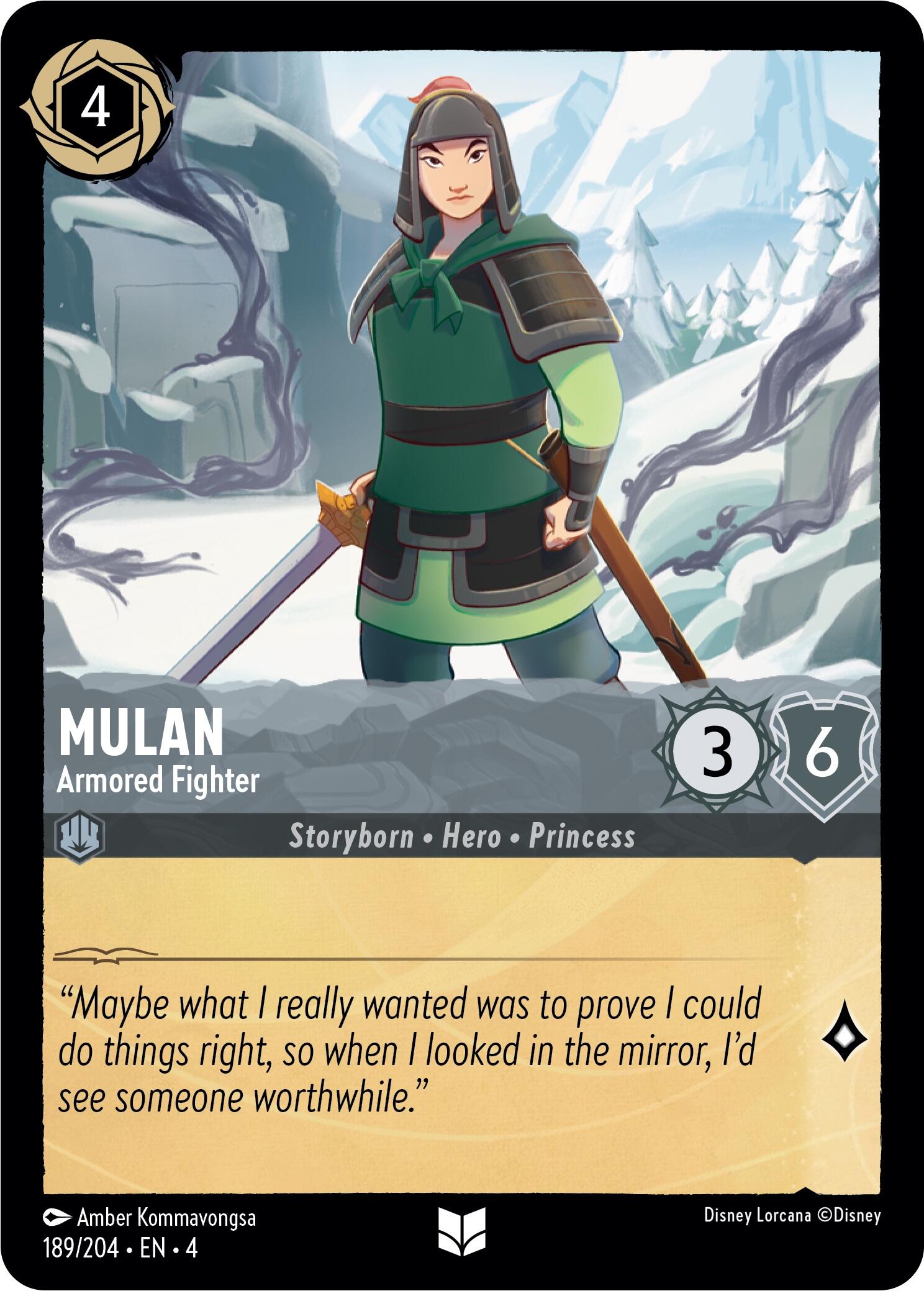 Mulan - Armored Fighter (189/204) [Ursula's Return] | Game Master's Emporium (The New GME)