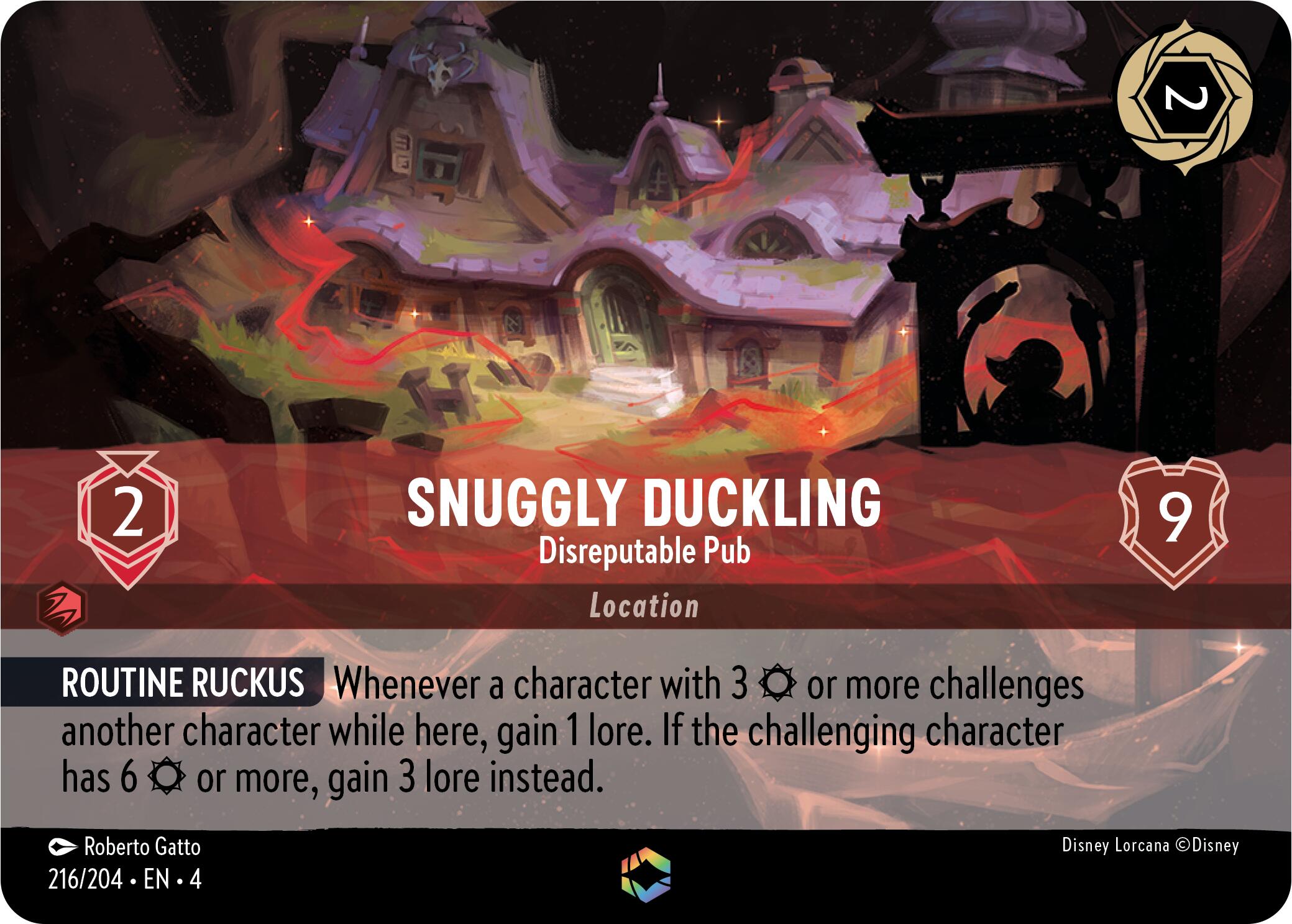 Snuggly Duckling - Disreputable Pub (Enchanted) (216/204) [Ursula's Return] | Game Master's Emporium (The New GME)