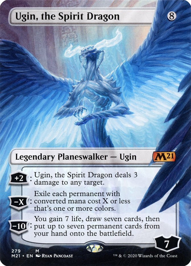 Ugin, the Spirit Dragon (279) (Borderless) [Core Set 2021] | Game Master's Emporium (The New GME)