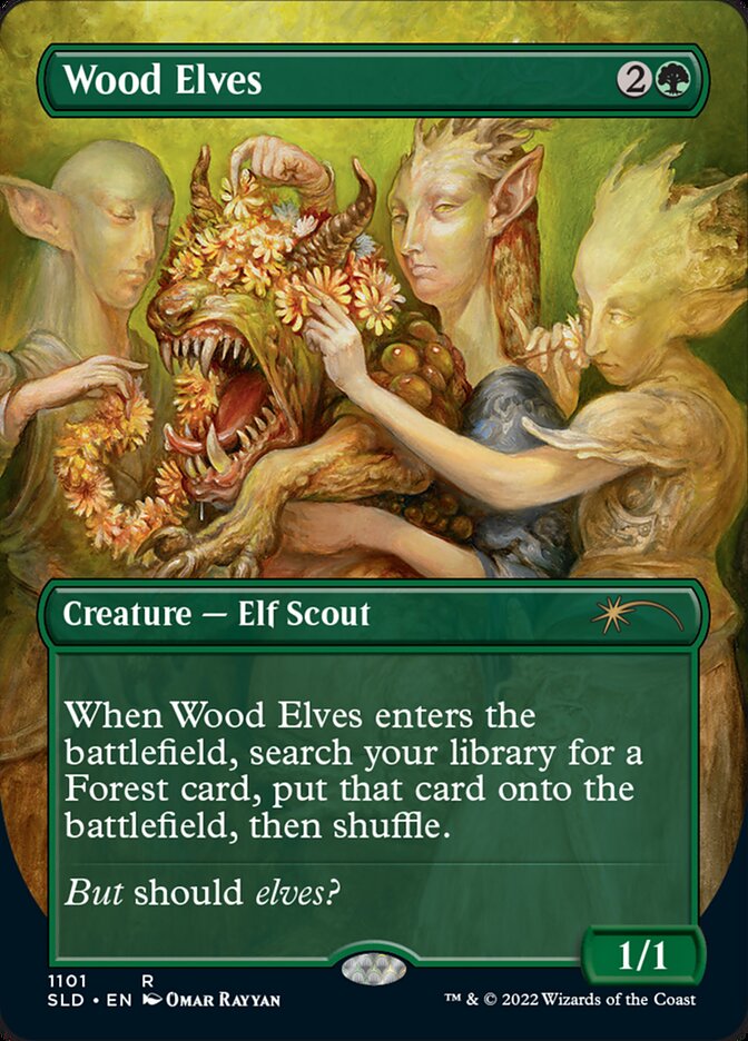 Wood Elves (Borderless) [Secret Lair Drop Series] | Game Master's Emporium (The New GME)
