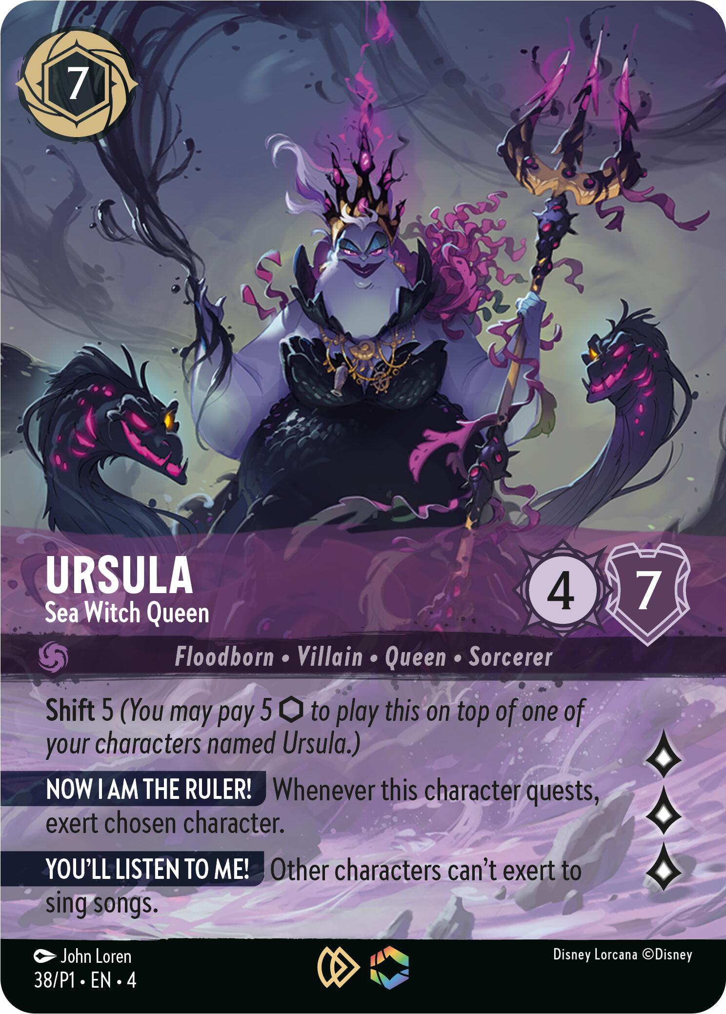 Ursula - Sea Witch Queen (Store Championship) (38) [Promo Cards] | Game Master's Emporium (The New GME)