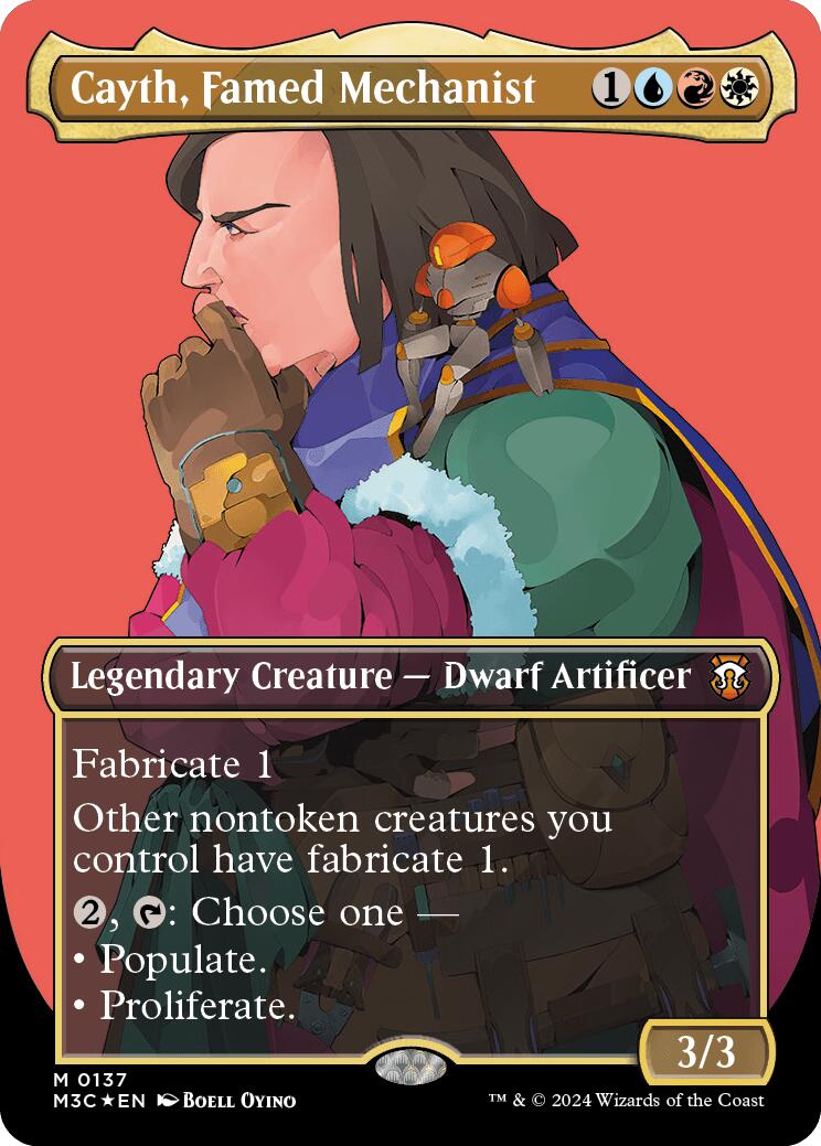Cayth, Famed Mechanist (Borderless) (Ripple Foil) [Modern Horizons 3 Commander] | Game Master's Emporium (The New GME)