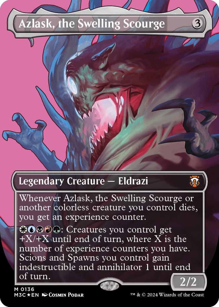Azlask, the Swelling Scourge (Borderless) (Ripple Foil) [Modern Horizons 3 Commander] | Game Master's Emporium (The New GME)