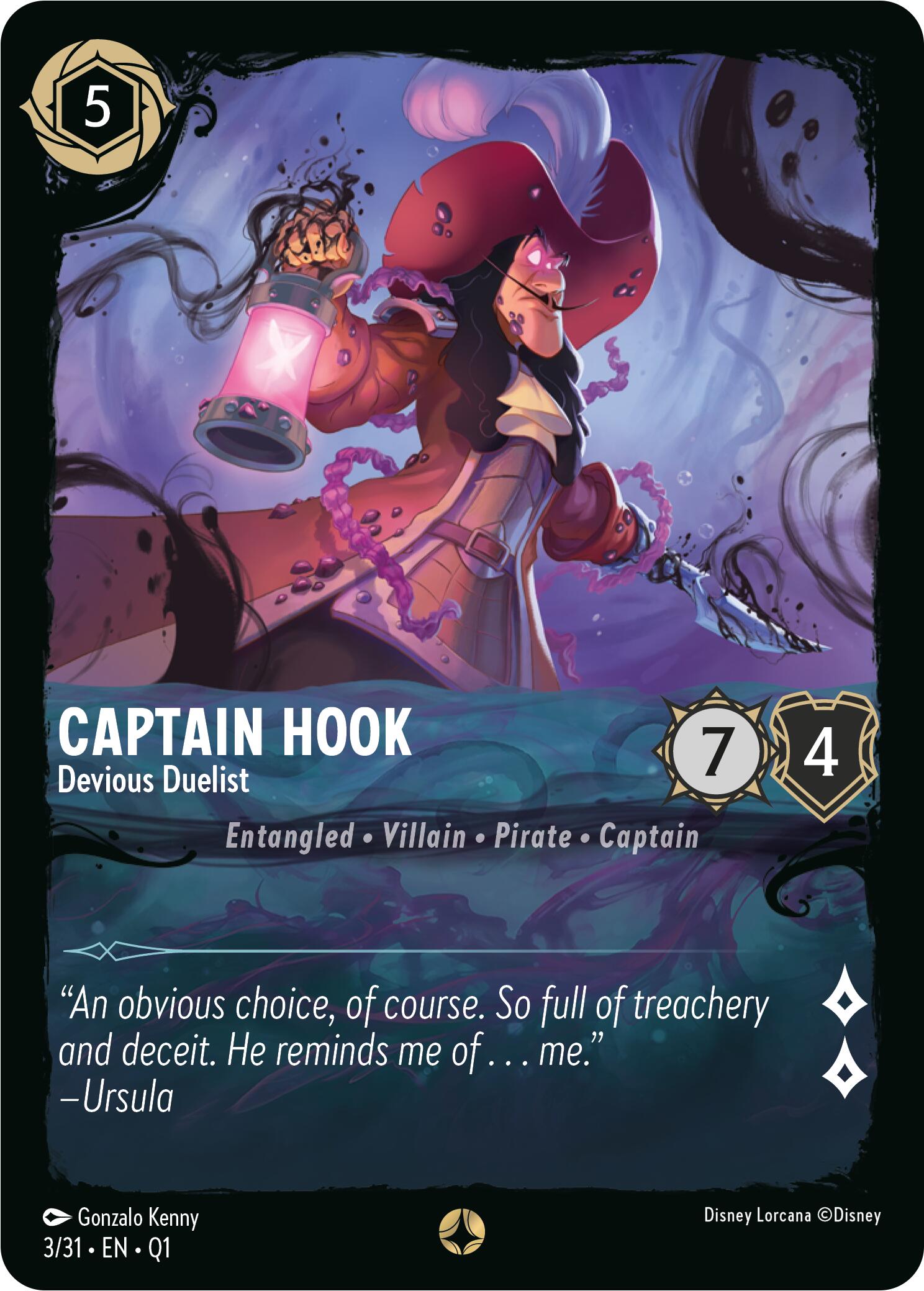 Captain Hook - Devious Duelist (3/31) [Illumineer's Quest: Deep Trouble] | Game Master's Emporium (The New GME)