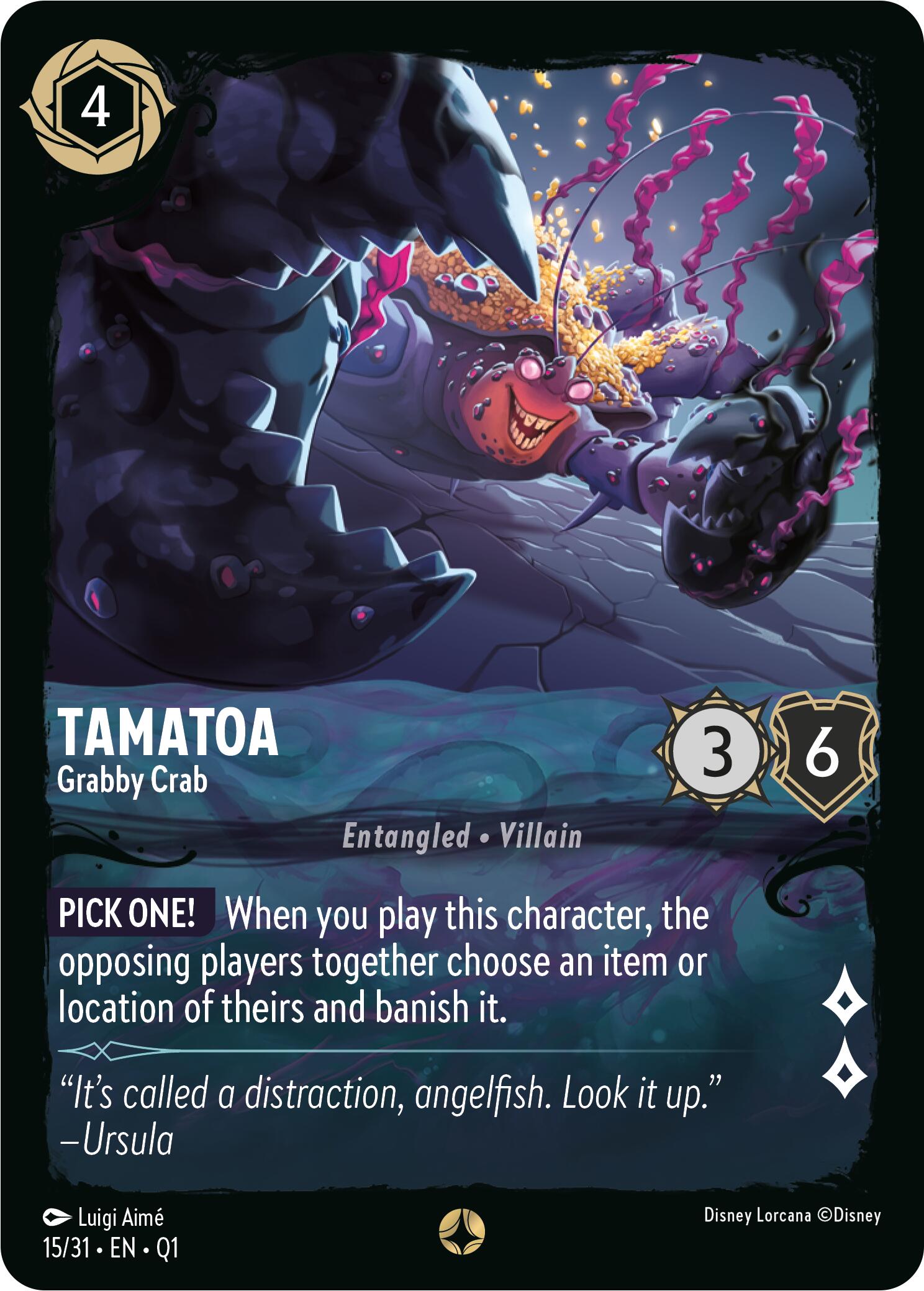 Tamatoa - Grabby Crab (15/31) [Illumineer's Quest: Deep Trouble] | Game Master's Emporium (The New GME)