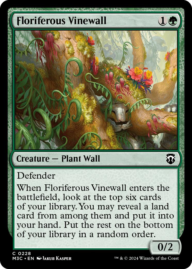 Floriferous Vinewall [Modern Horizons 3 Commander] | Game Master's Emporium (The New GME)