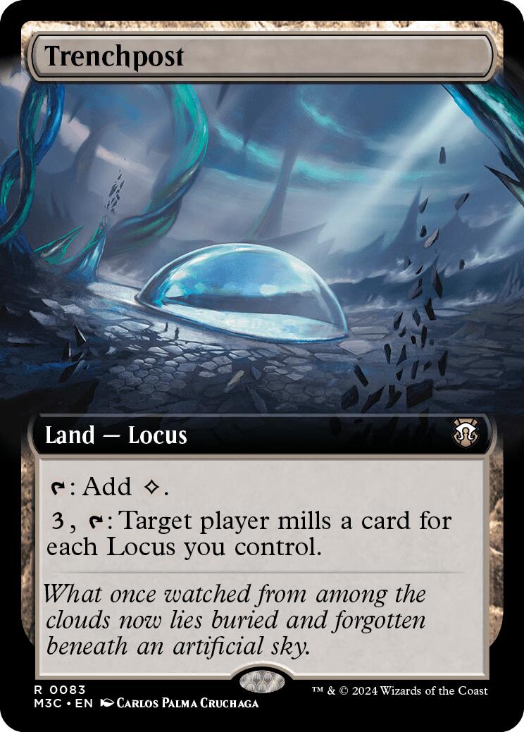 Trenchpost (Extended Art) (Ripple Foil) [Modern Horizons 3 Commander] | Game Master's Emporium (The New GME)
