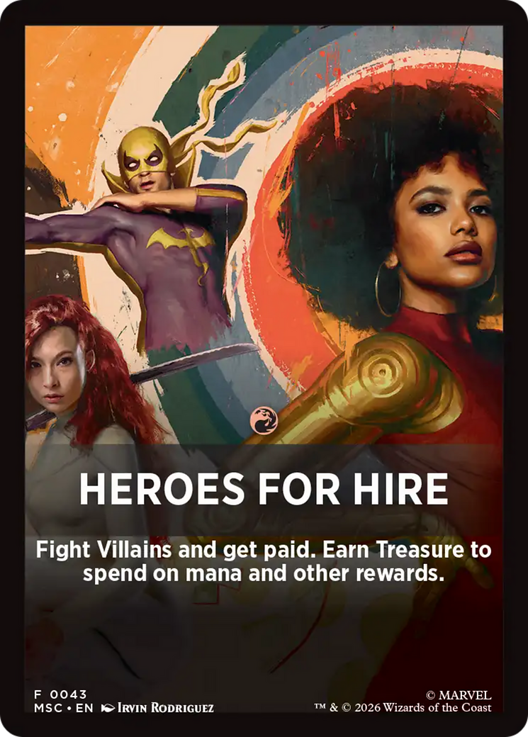 Heroes For Hire Theme Card [Marvel Super Heroes Commander] | Game Master's Emporium (The New GME)