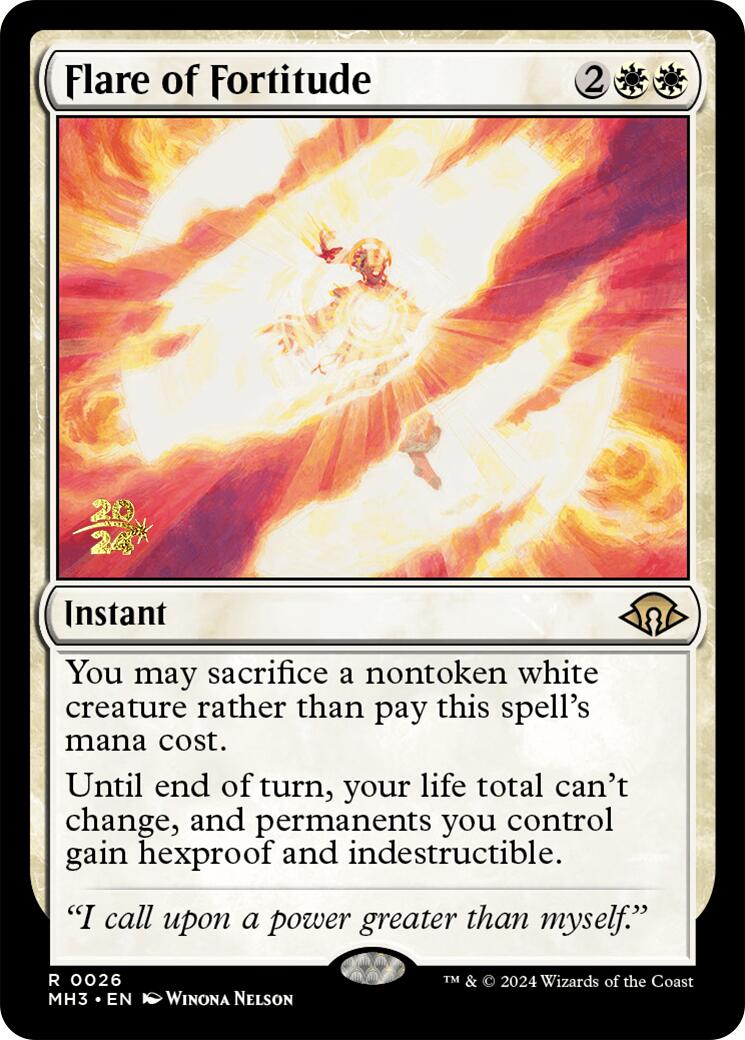 Flare of Fortitude [Modern Horizons 3 Prerelease Promos] | Game Master's Emporium (The New GME)