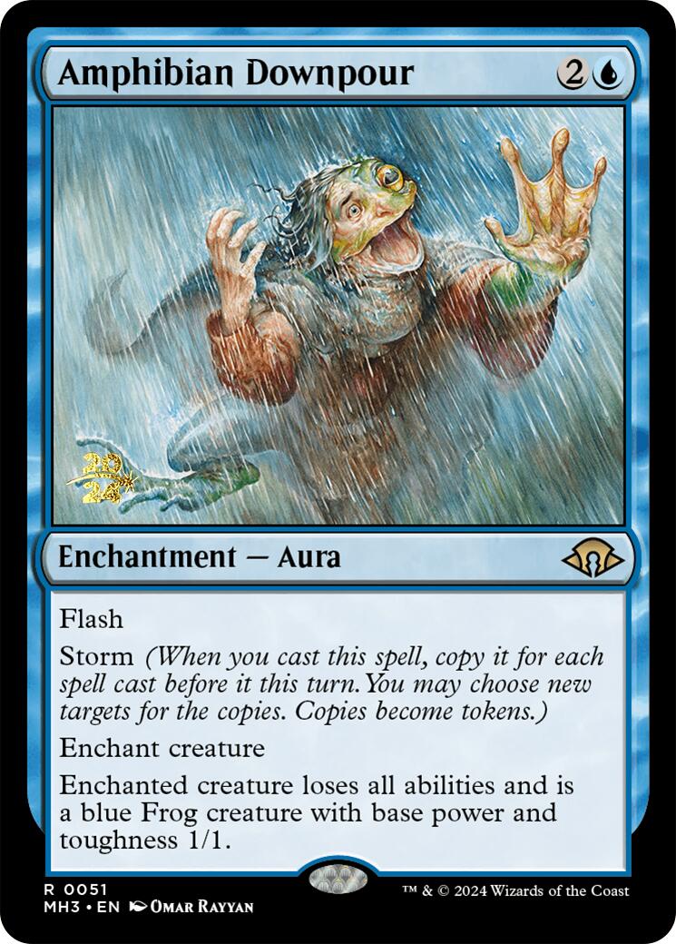 Amphibian Downpour [Modern Horizons 3 Prerelease Promos] | Game Master's Emporium (The New GME)