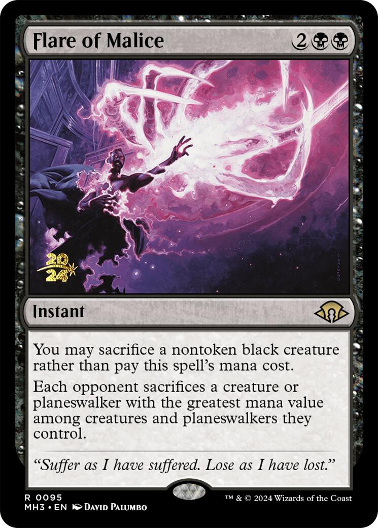 Flare of Malice [Modern Horizons 3 Prerelease Promos] | Game Master's Emporium (The New GME)
