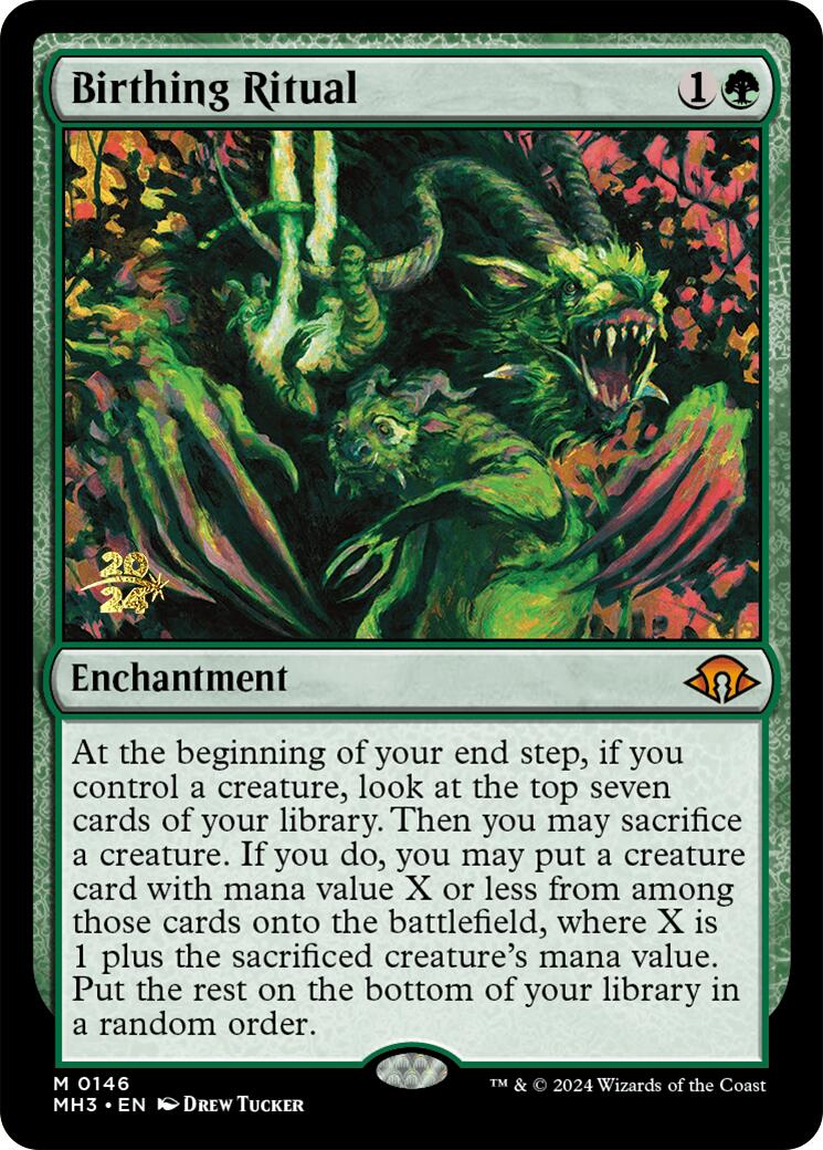 Birthing Ritual [Modern Horizons 3 Prerelease Promos] | Game Master's Emporium (The New GME)