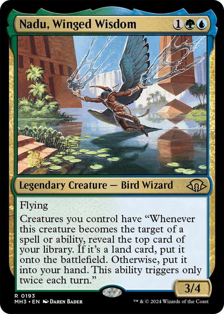 Nadu, Winged Wisdom [Modern Horizons 3 Prerelease Promos] | Game Master's Emporium (The New GME)