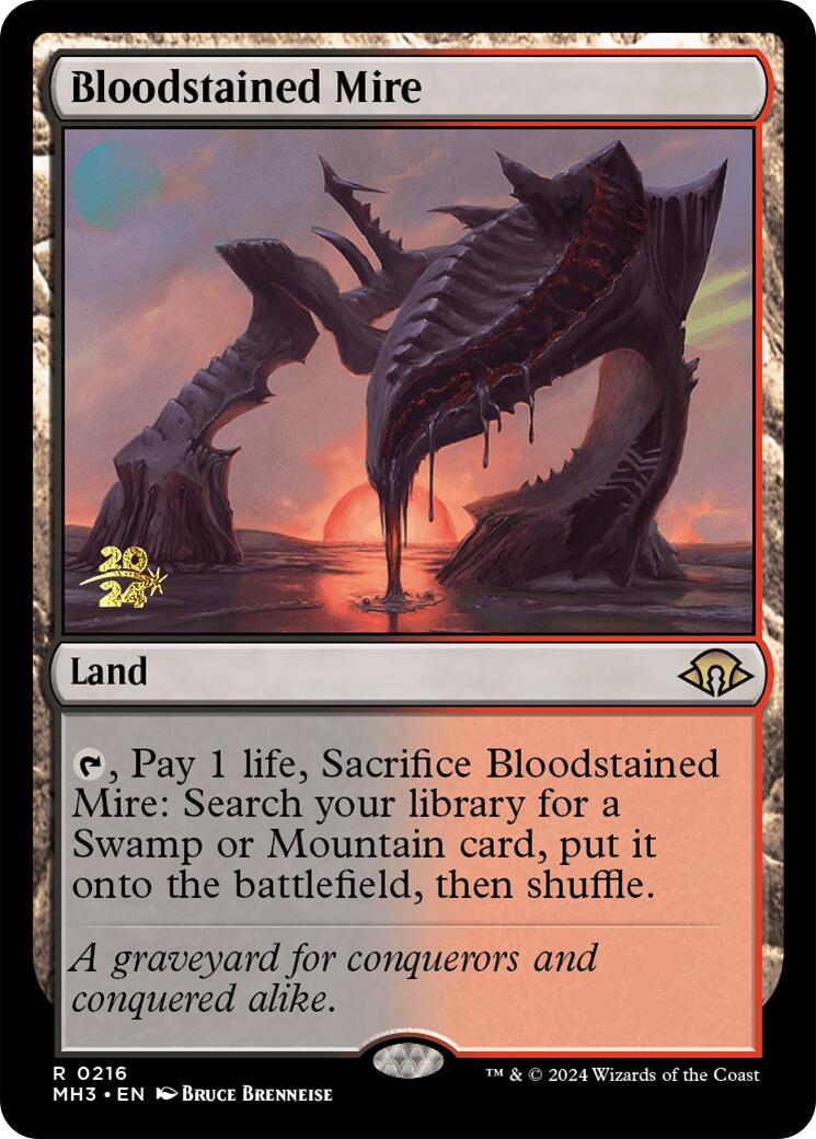 Bloodstained Mire [Modern Horizons 3 Prerelease Promos] | Game Master's Emporium (The New GME)