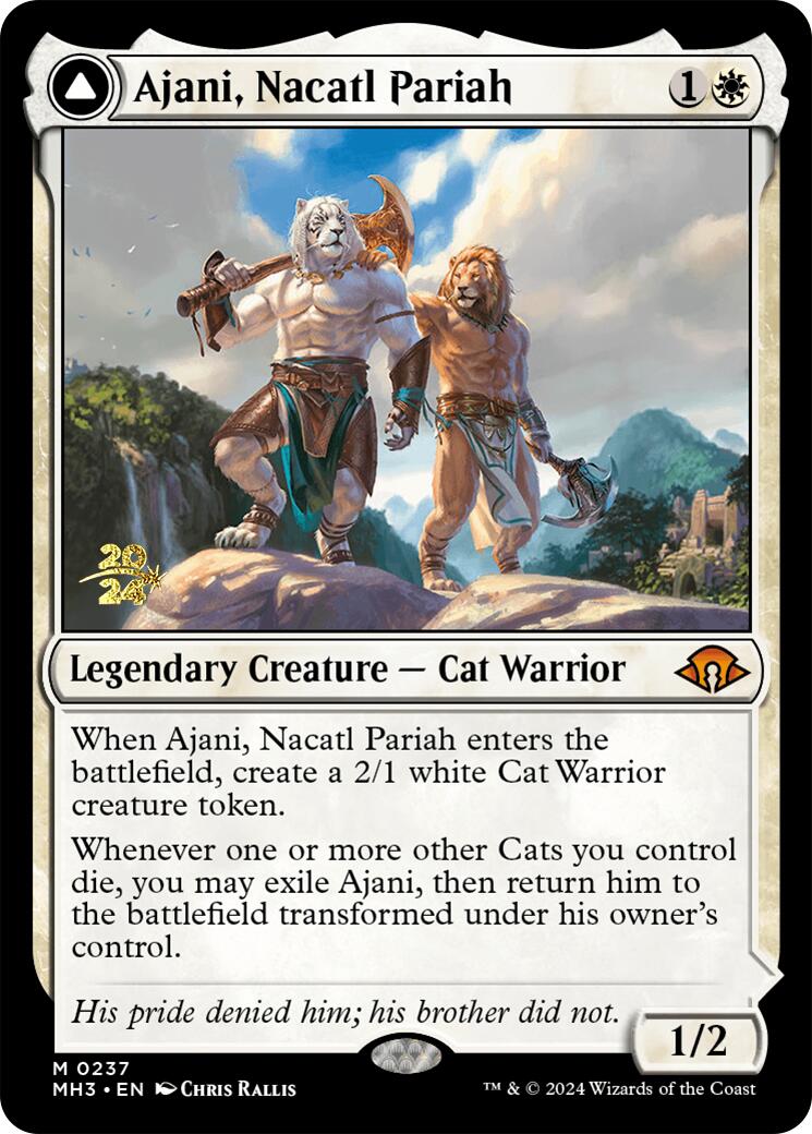 Ajani, Nacatl Pariah [Modern Horizons 3 Prerelease Promos] | Game Master's Emporium (The New GME)