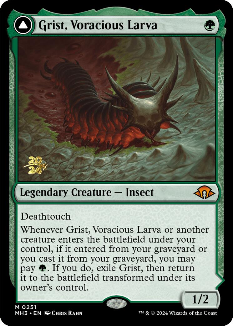 Grist, Voracious Larva [Modern Horizons 3 Prerelease Promos] | Game Master's Emporium (The New GME)