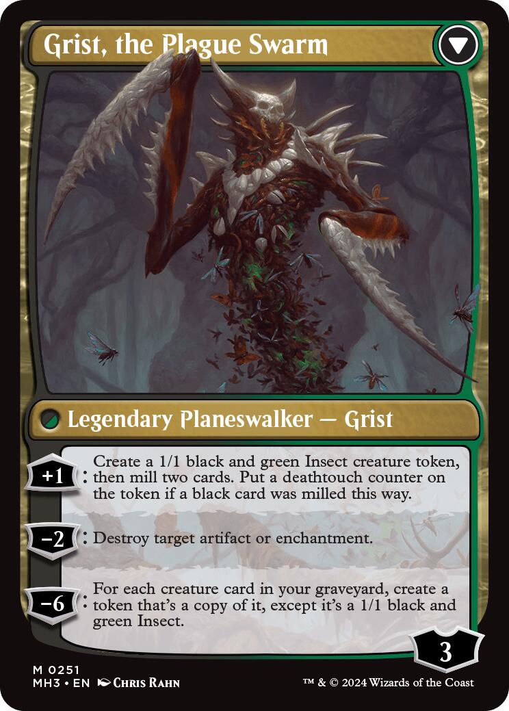 Grist, Voracious Larva [Modern Horizons 3 Prerelease Promos] | Game Master's Emporium (The New GME)